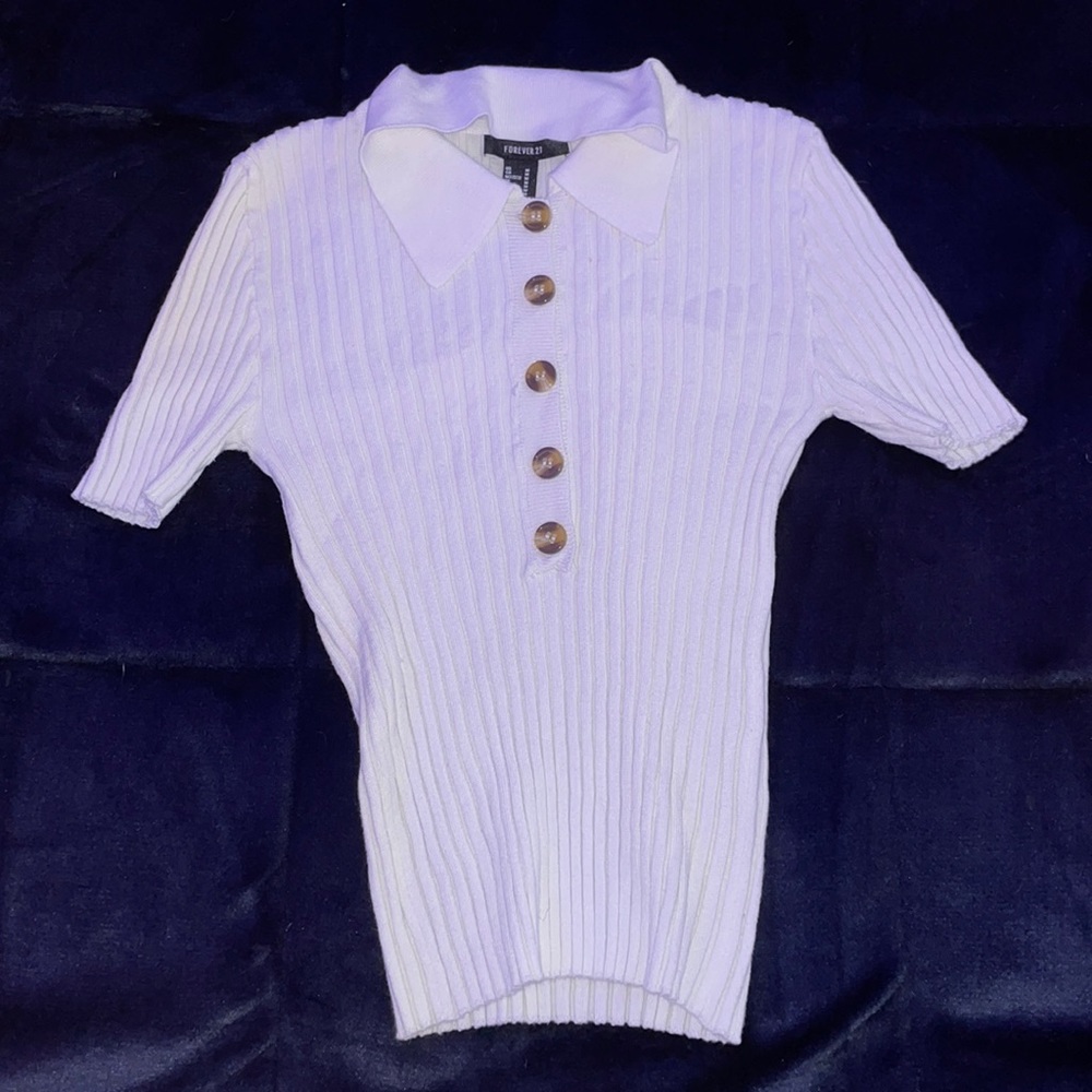 Collared Tee with buttons